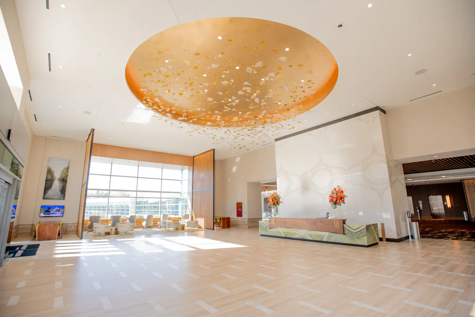 Gas South District illuminated venue interior