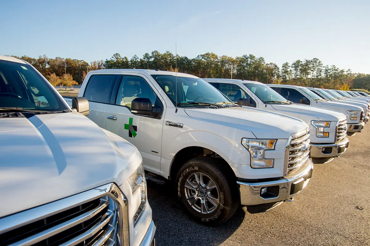Reeves Young fleet vehicle branding photographed on location